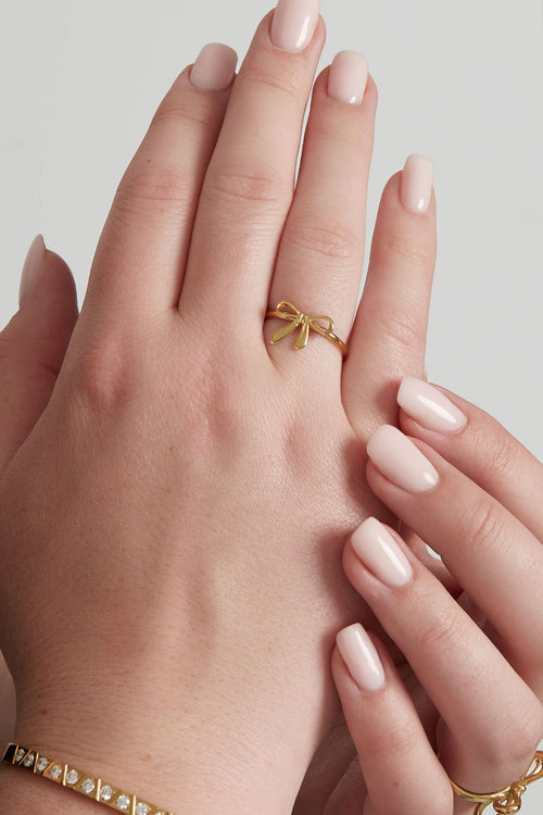 Ring strikjes droom -Goud kleur