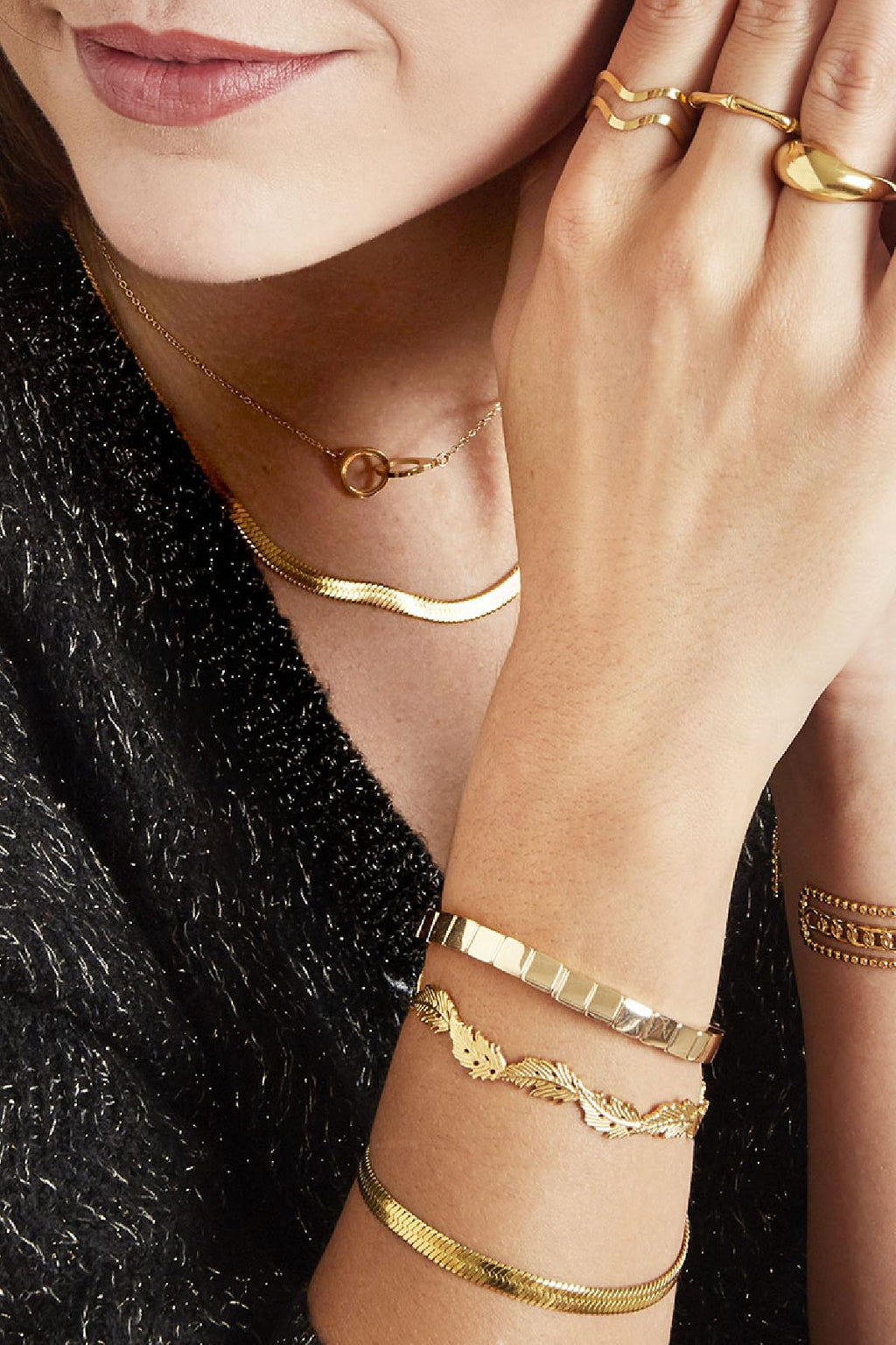 Armband Retreat Goud kleur Stainless Steel
