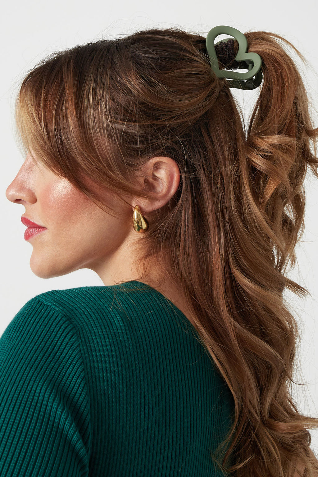 Haarclip vervormd hart mat