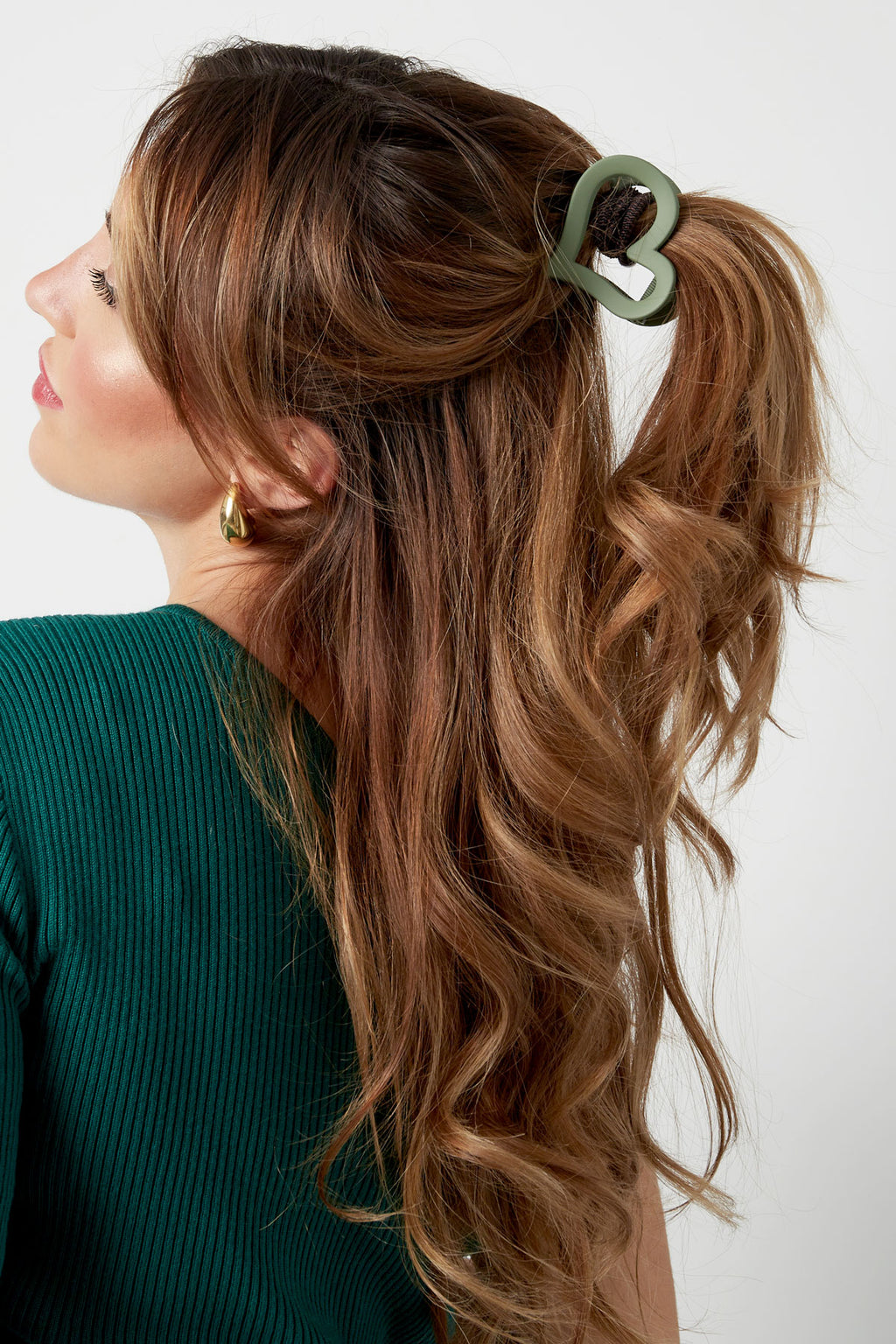 Haarclip vervormd hart mat