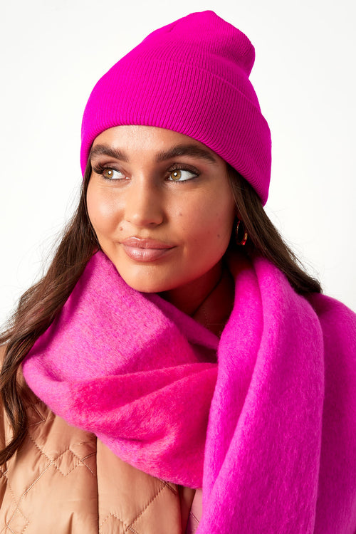 Beanie Rainbow Colors Lichtroze Acryl