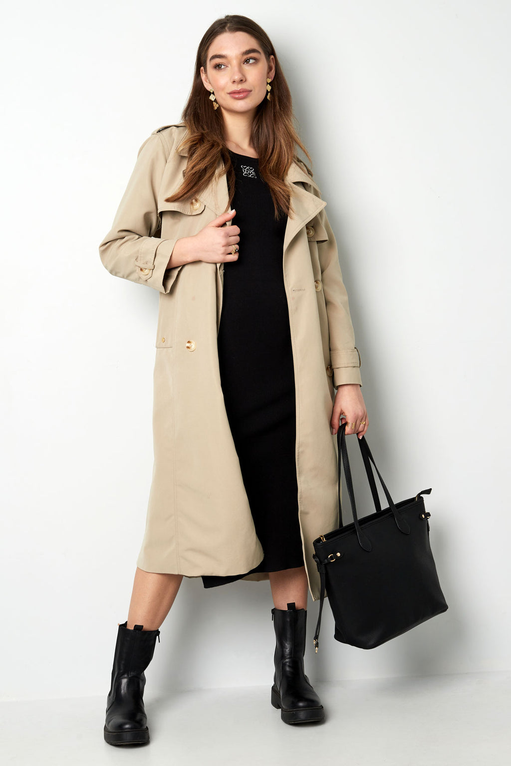Lange gebreide jurk love