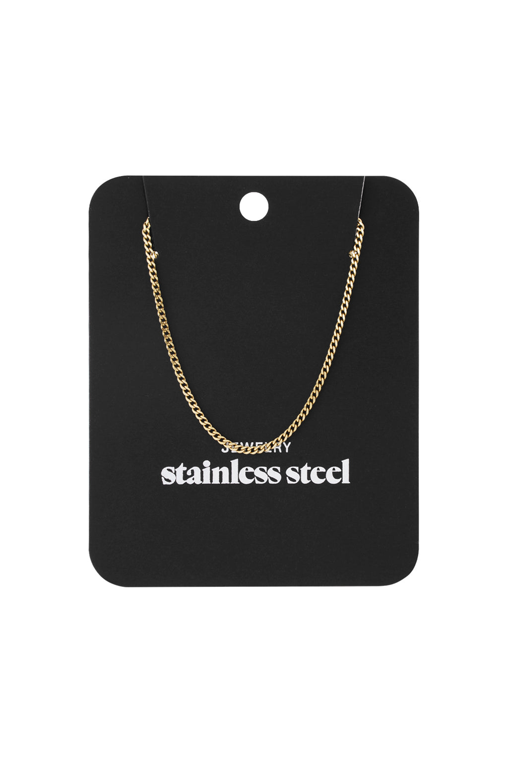 Necklace Tiny Plain Chains Gold Color Stainless Steel
