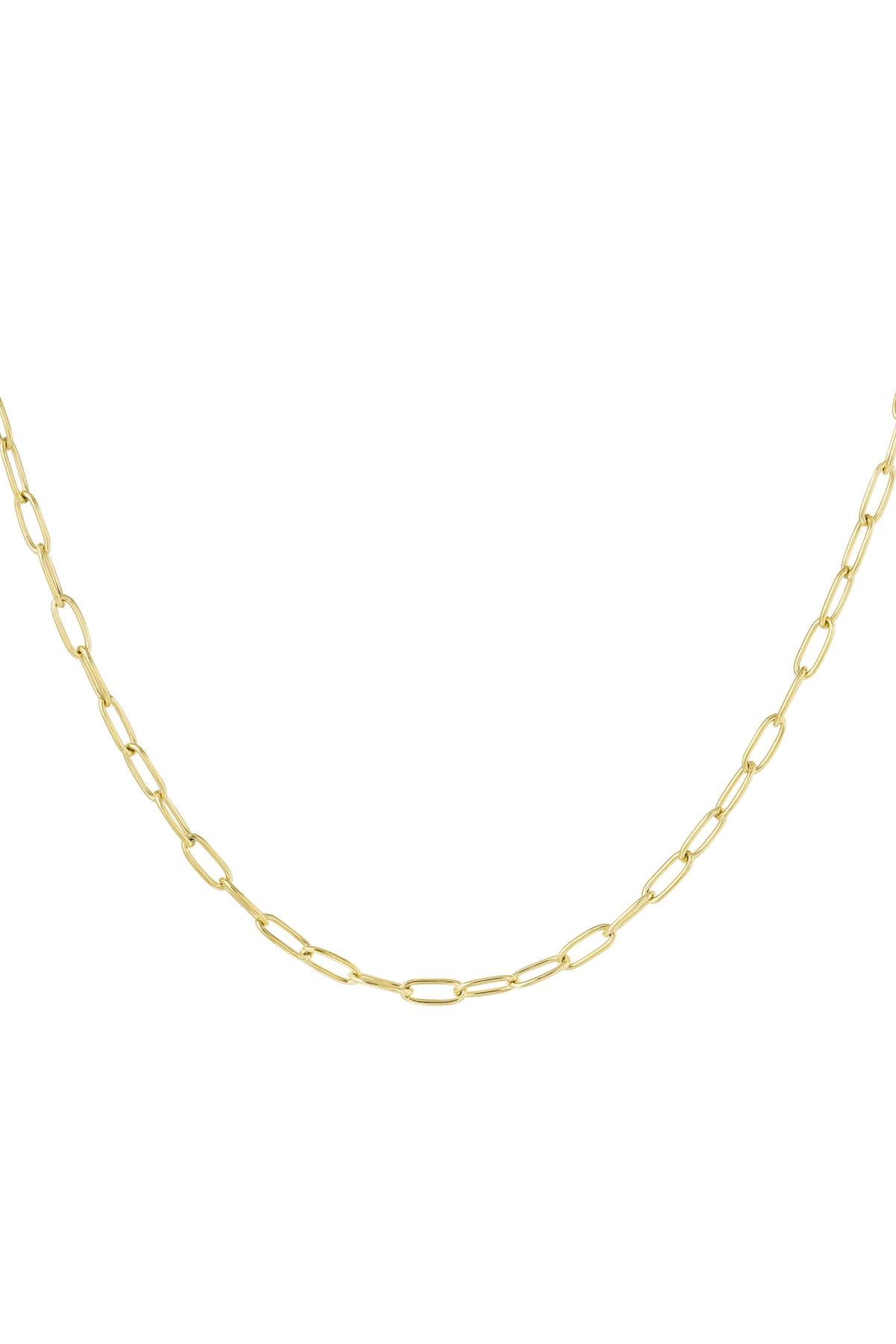 Schakelketting basic Goud kleur Stainless Steel