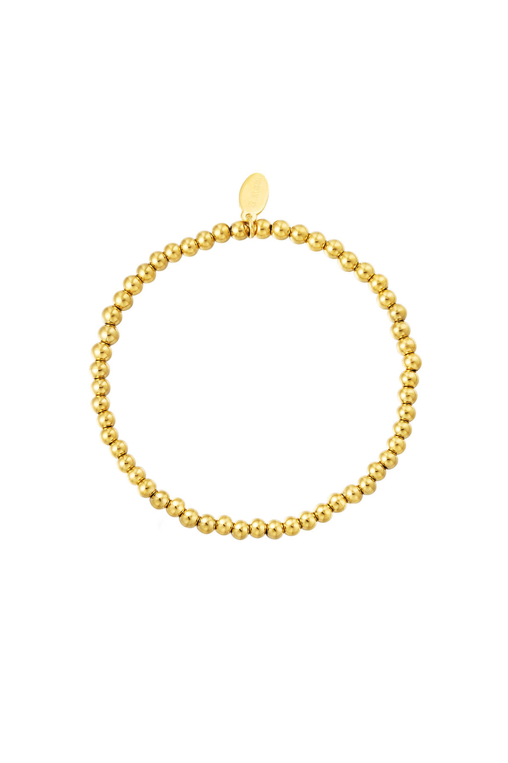 Armband Midi Beads Goud kleur Stainless Steel-4MM
