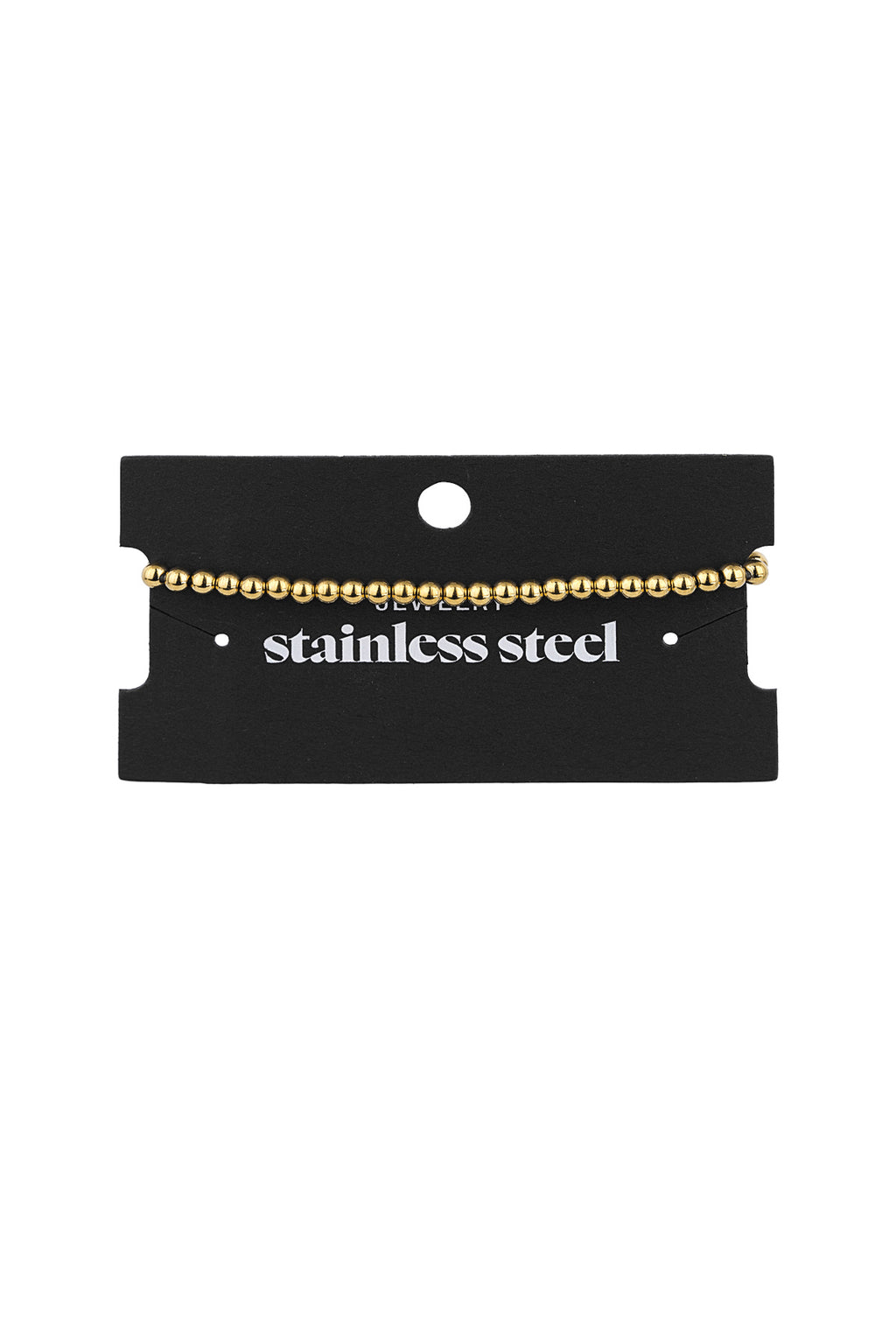 Armband Midi Beads Goud kleur Stainless Steel-4MM