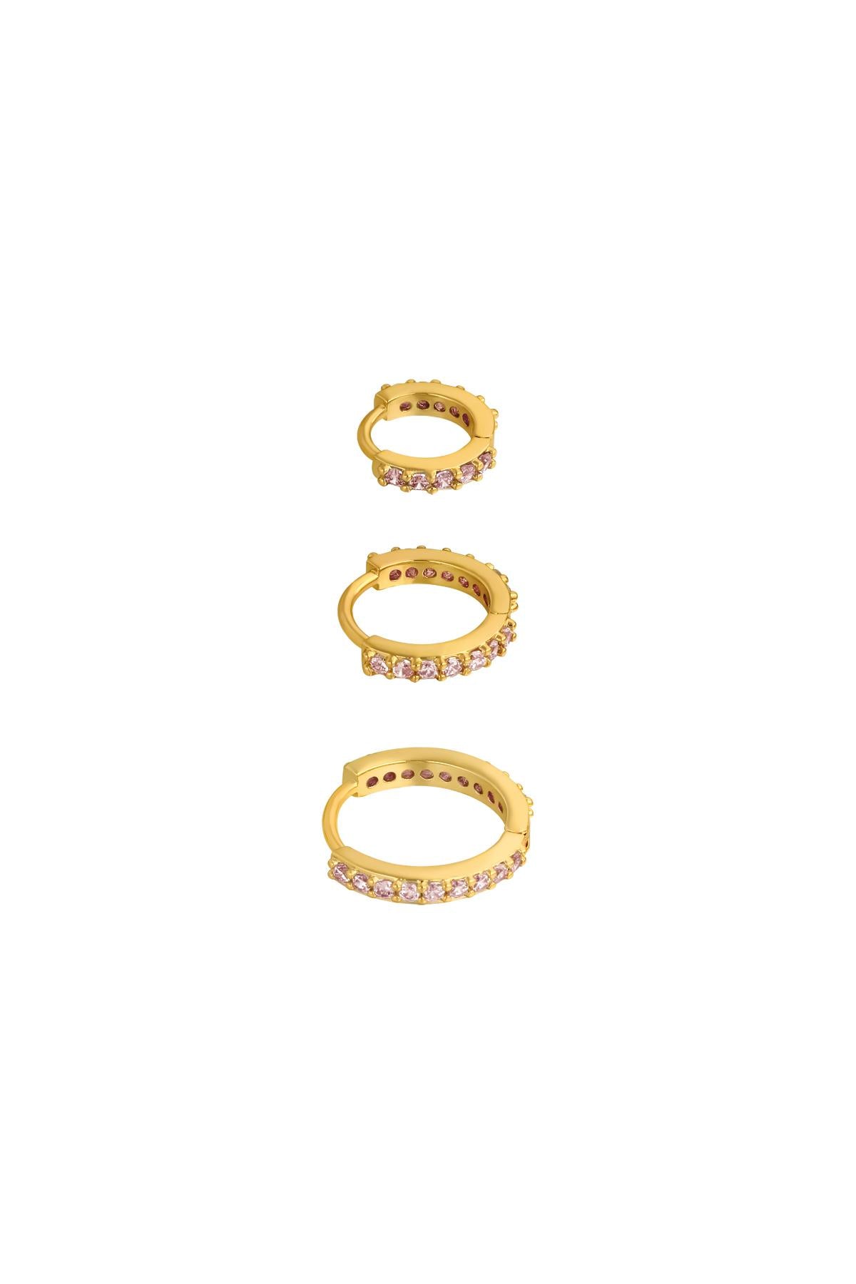 Oorbellen Set of Circles Zilver Koper