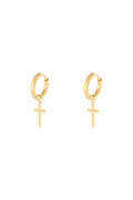 Earrings Faith Silver Color Stainless Steel