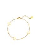 Armband open klavers Zilver Stainless Steel