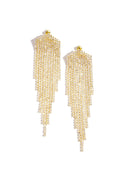 Koperen oorbellen met hanger, geometrisch, elegant, kerst, luxe serie, damessieraden