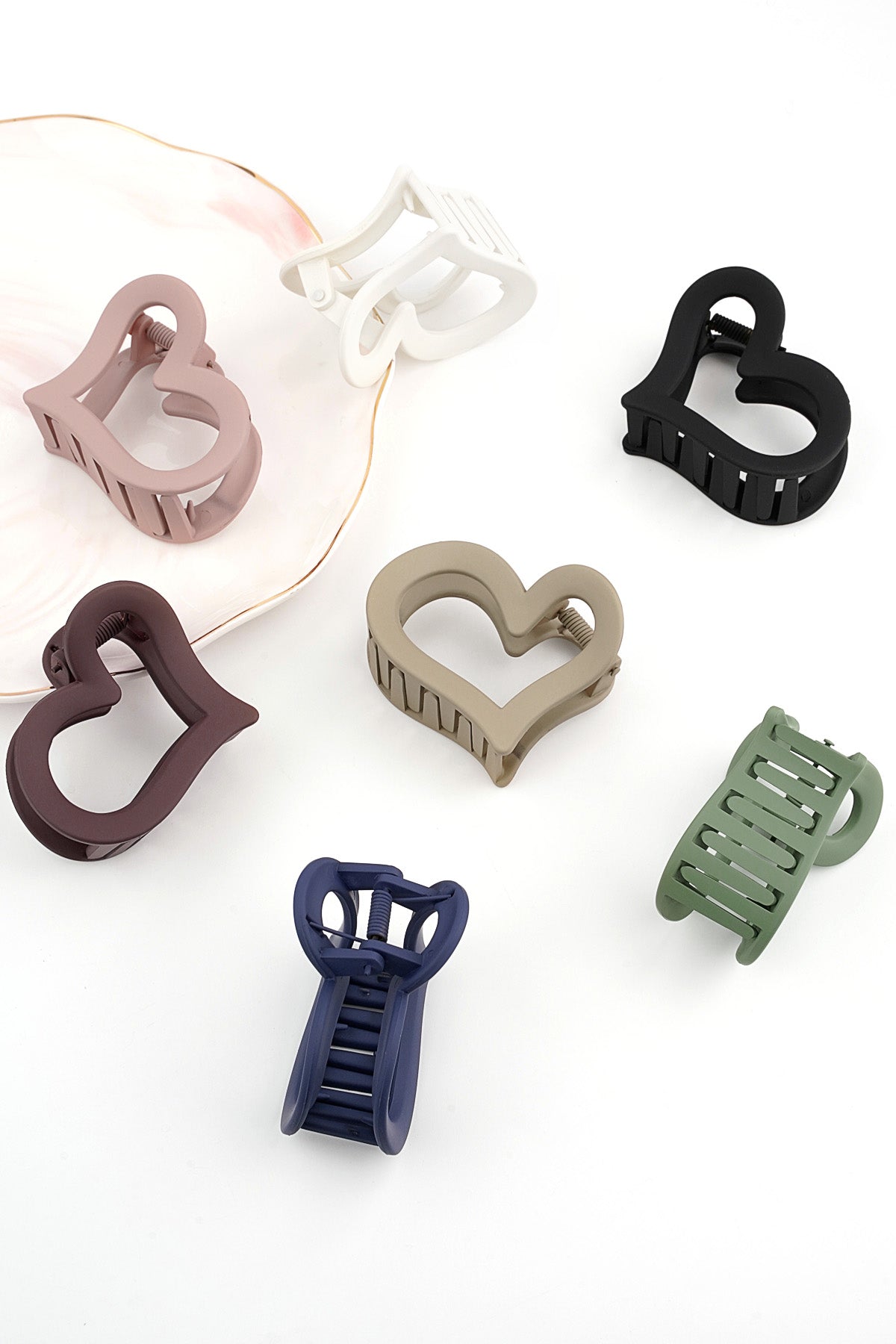 Haarclip vervormd hart mat