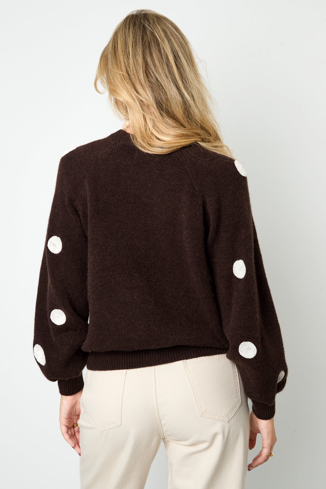 Polyestervezel (polyester) Gebreide truien Stippen Casual Herfst/Winterkleding