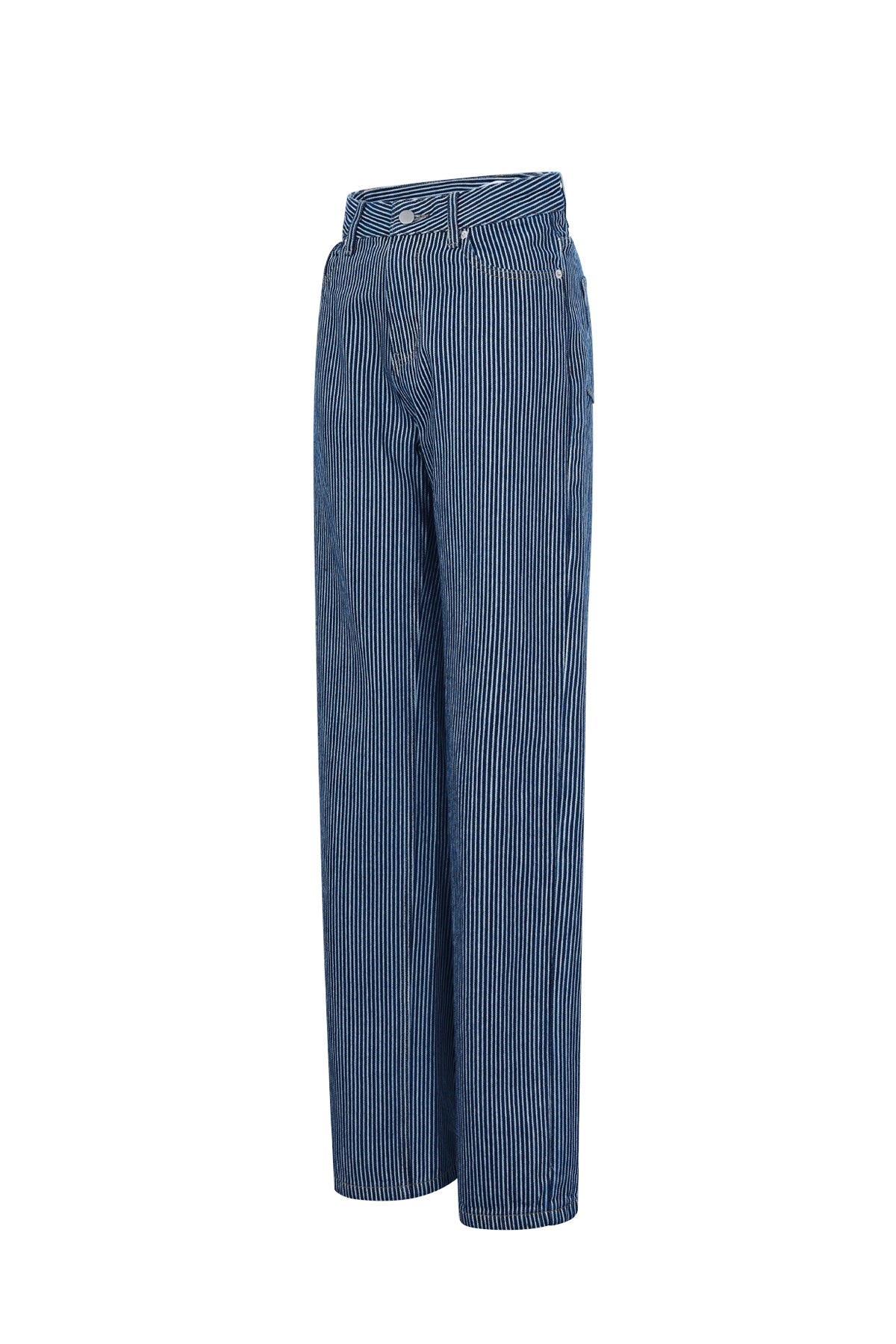 Katoenen denim broeken strepen casual alle pasvormen kleding