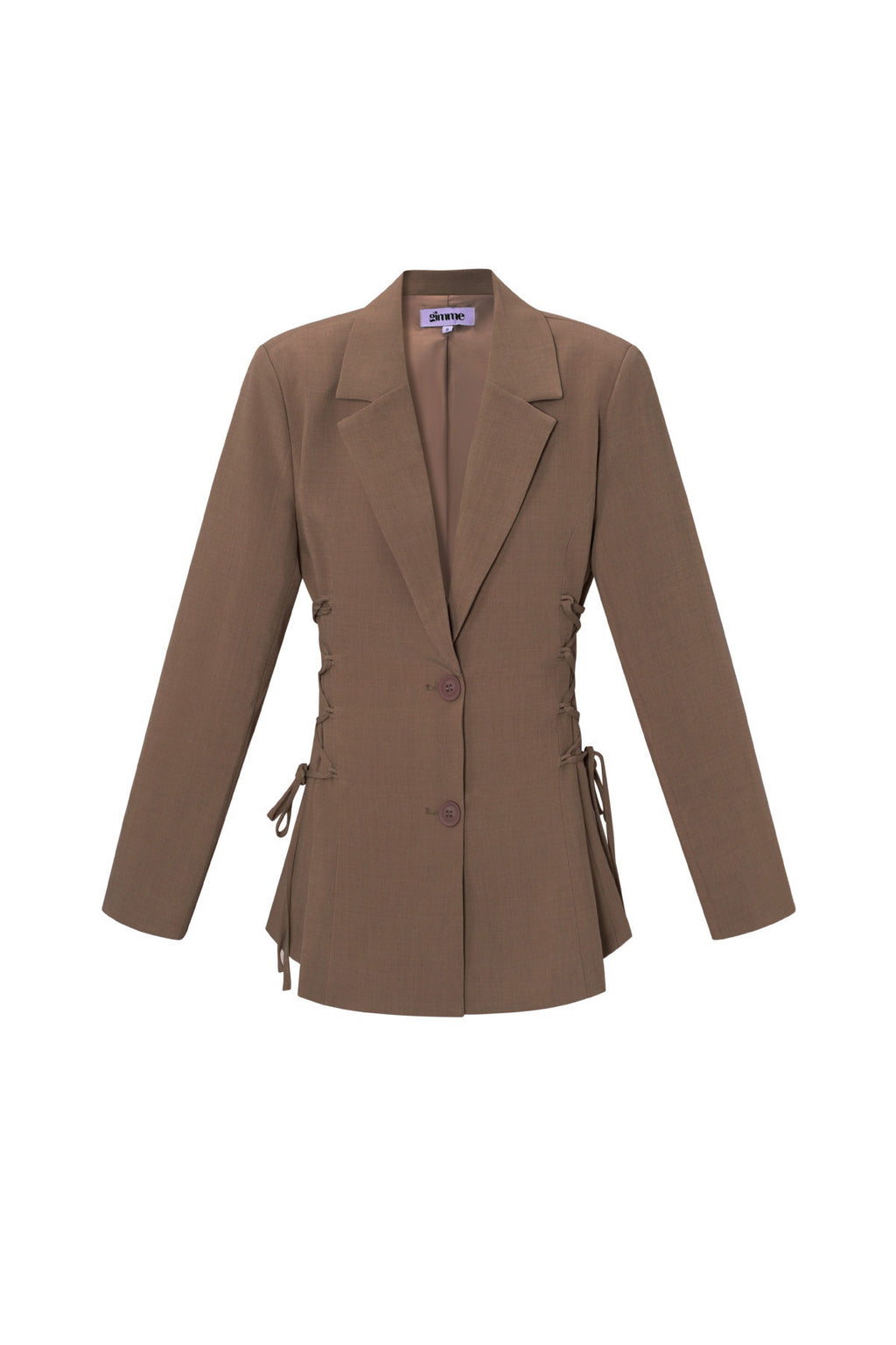 Getailleerde blazer met vetersluiting