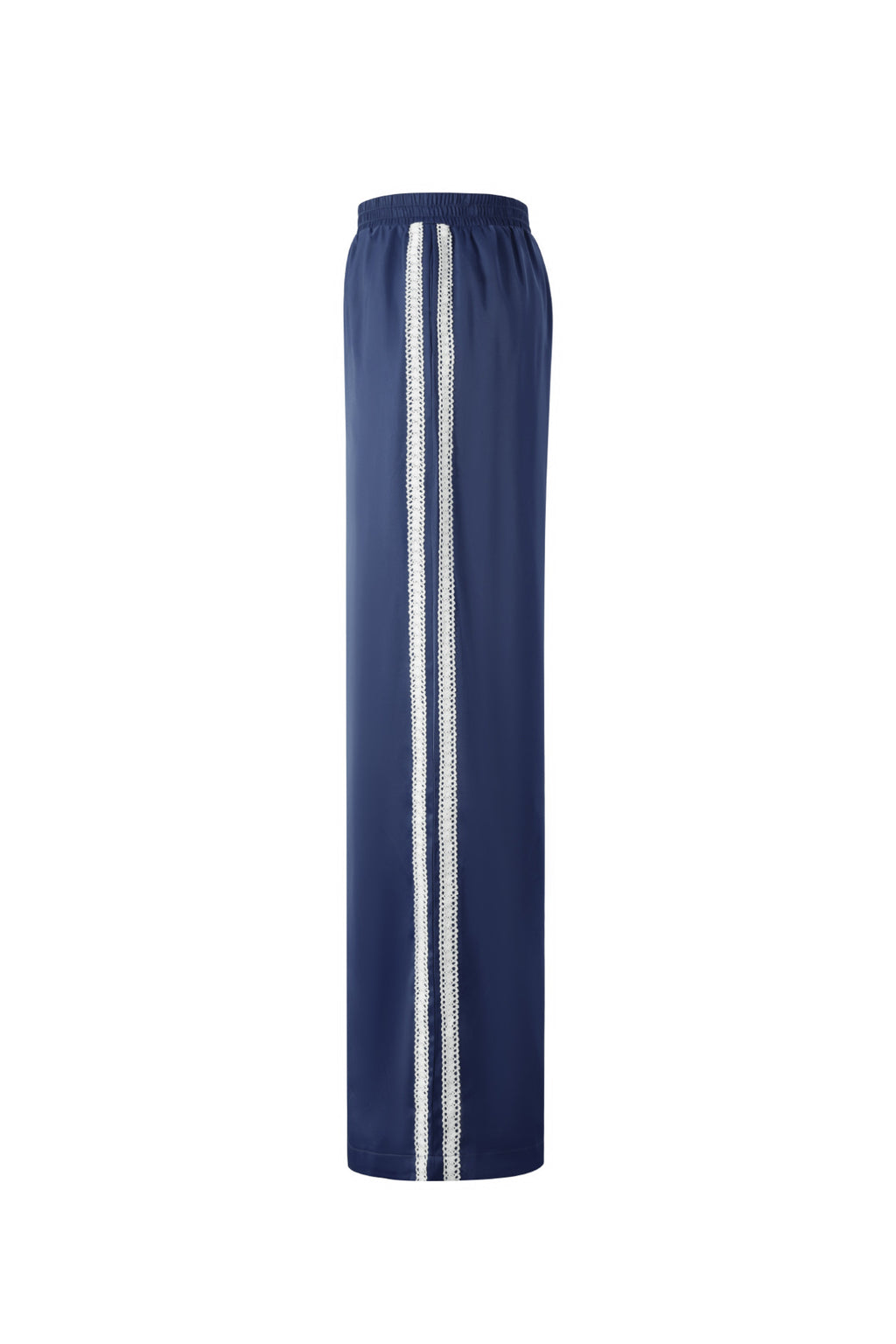 Sportieve broek met satijnen look